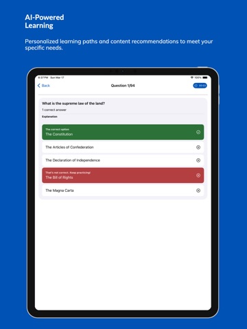 US Citizenship Civics 2026 iPad screenshot