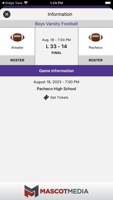 Pacheco Panther Athletics Screenshot