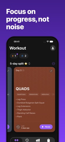 Steady: Gym Log & Planner screenshot