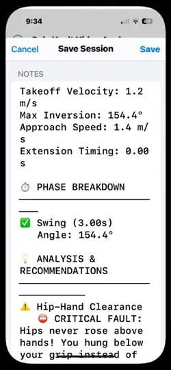 Screenshot von Pole Vault Analyzer auf dem iPhone 6