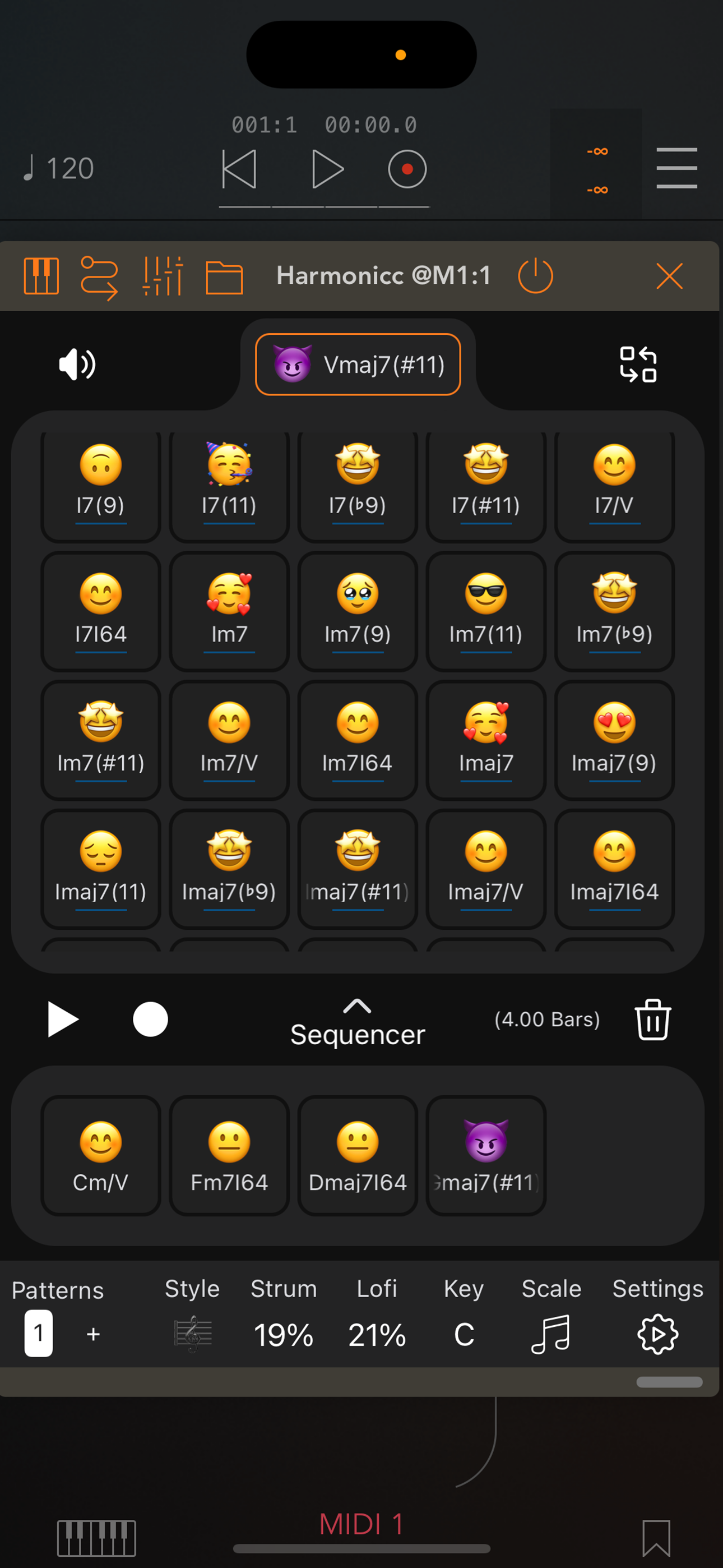 Harmonicc Chord Sequencer AUv3 screenshot 6