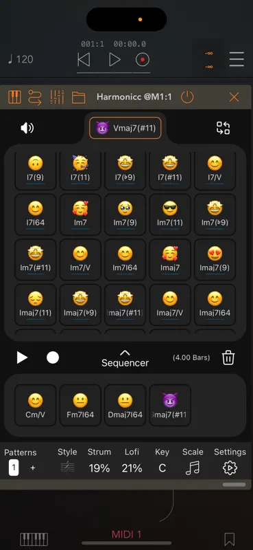 Harmonicc Chord Sequencer AUv3 screenshot 6 of 7
