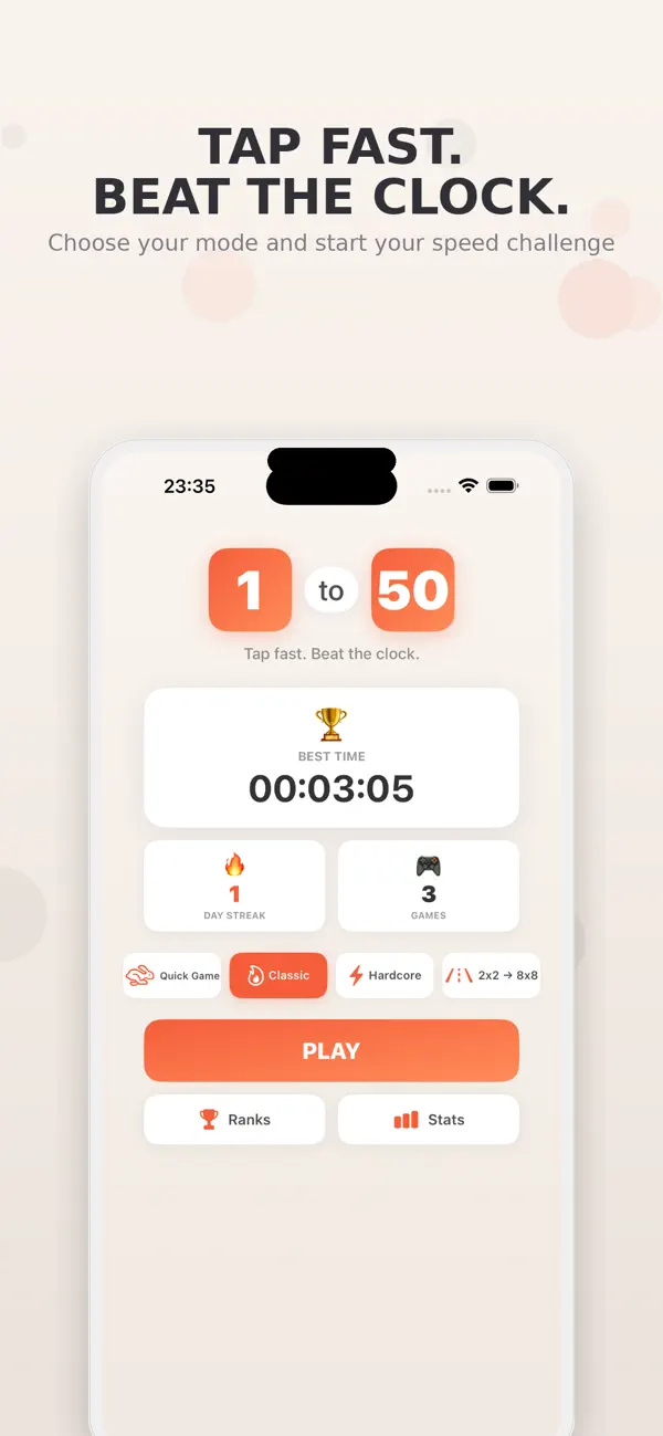 Screenshot #1 pour 1 to 50 Race