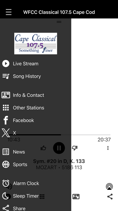 Cape Classical 107.5 - WFCC Screenshot