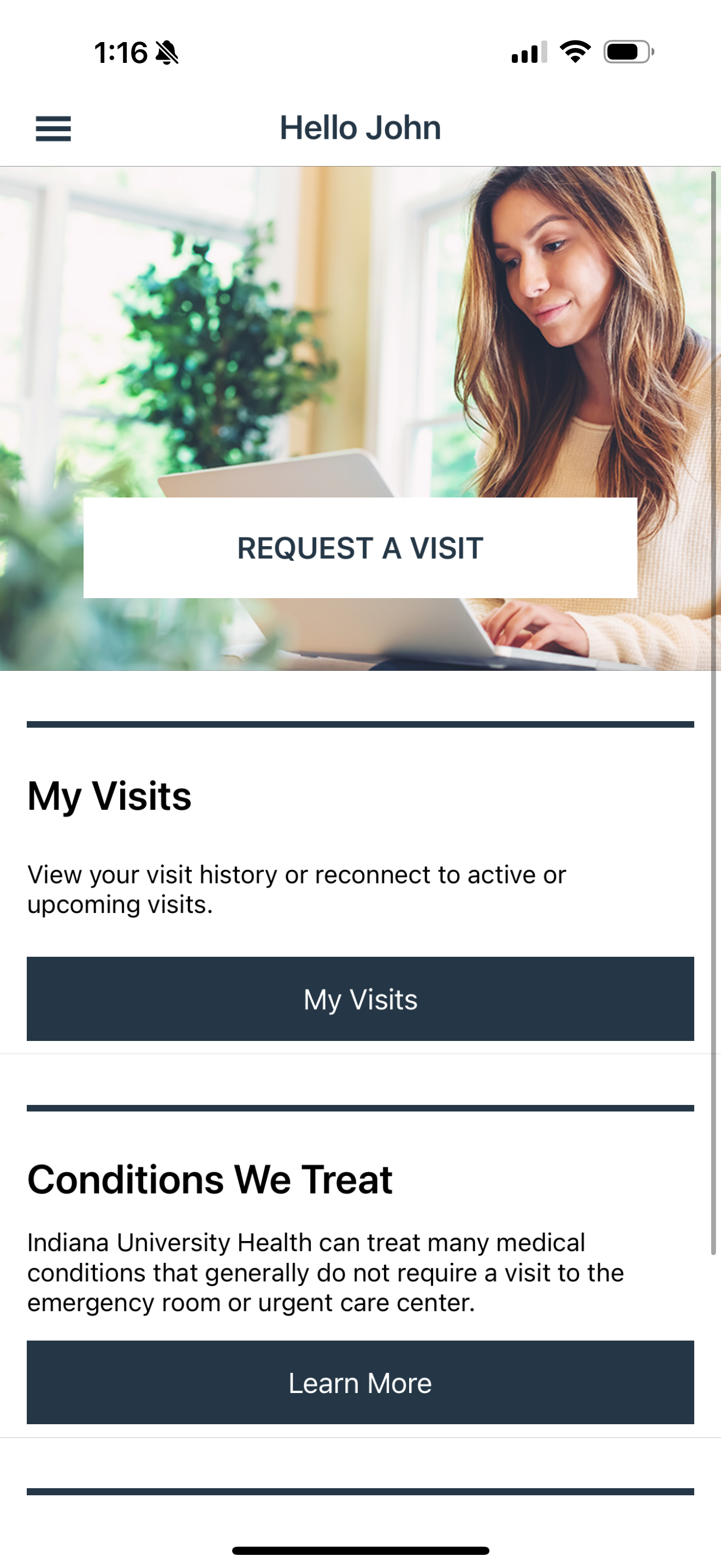 IU Health Virtual Visits screenshot 2