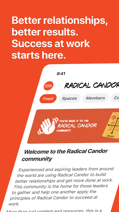 Radical Candor Community iPhone screenshot 1 - Social Networking app