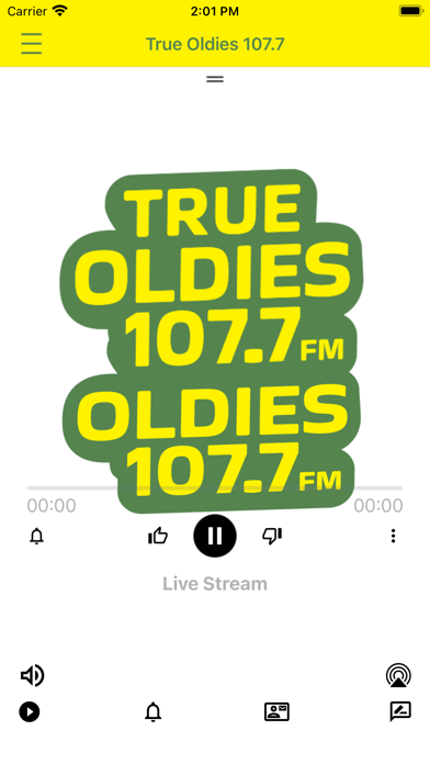 True Oldies 107.7 app screenshot