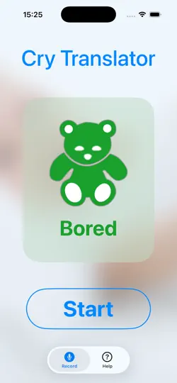 Capture d'écran de Cry Translator sur iPhone 5