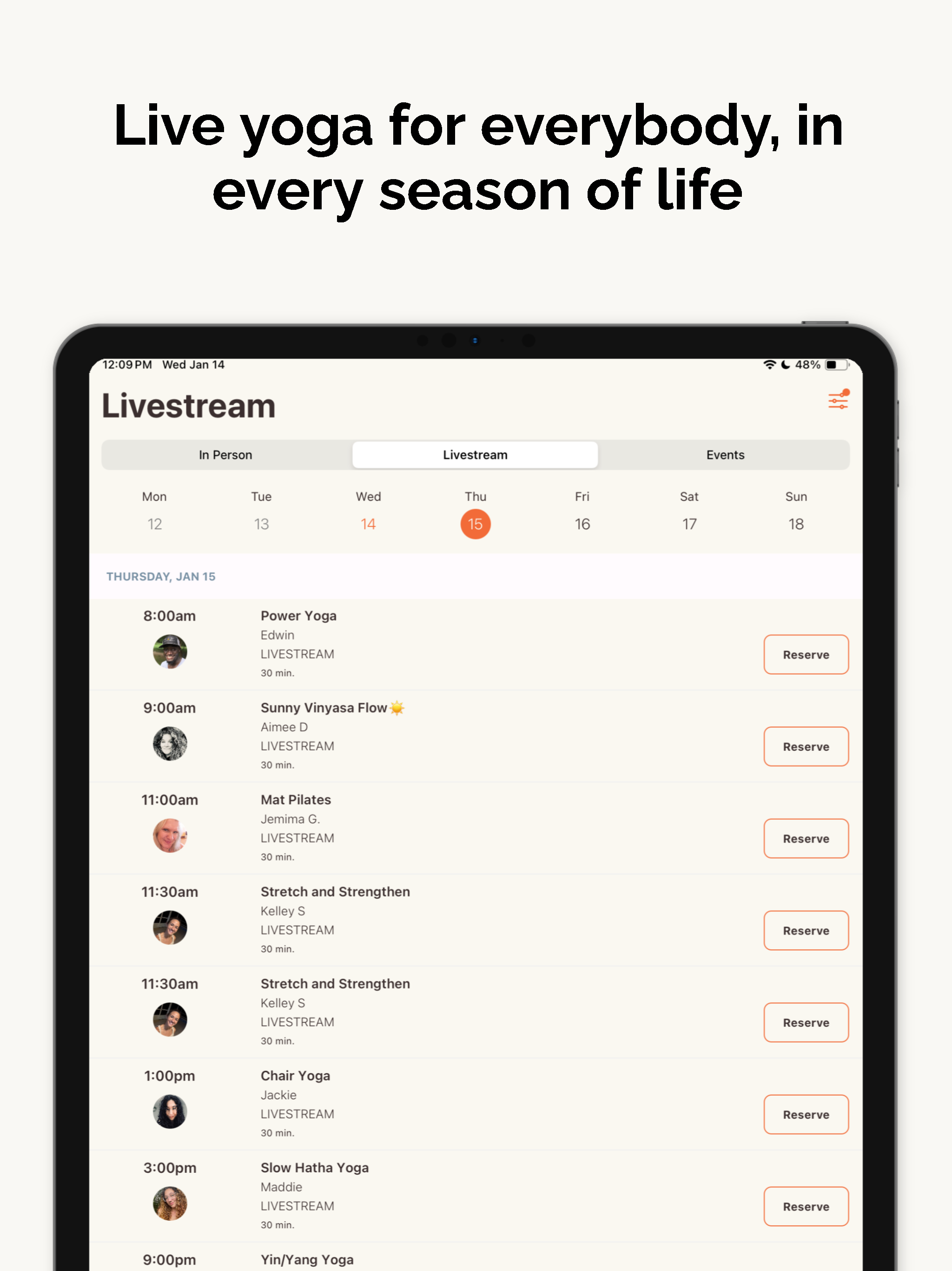 Live Virtual Yoga - Om Reset screenshot 7
