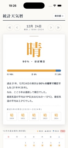 統計天気暦 screenshot