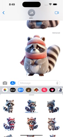 Chilly Raccoon Stickers screenshot