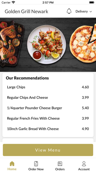 Golden Grill Newark. Screenshot