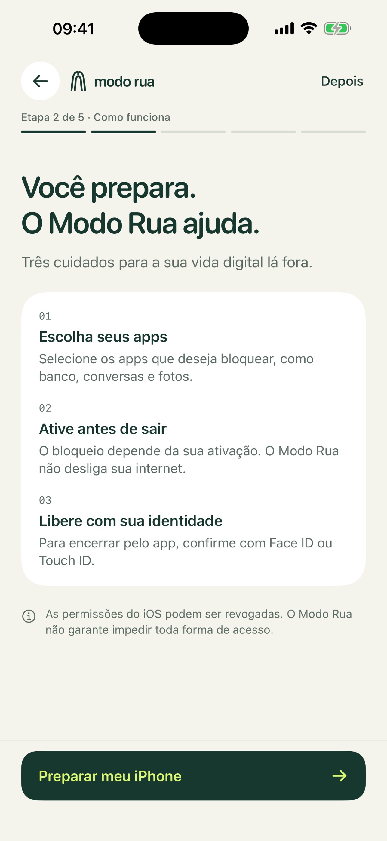 Screenshot 2 of Modo Rua: Proteja seus apps