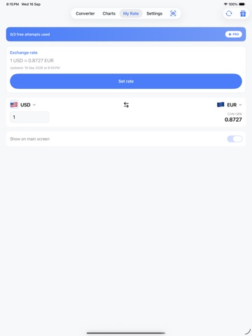 Currency Converter - All Rates iPad screenshot