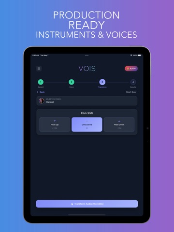 VOIS - AI Voice Studio Pro iPad screenshot