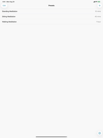 Preset Meditation Timer iPad screenshot