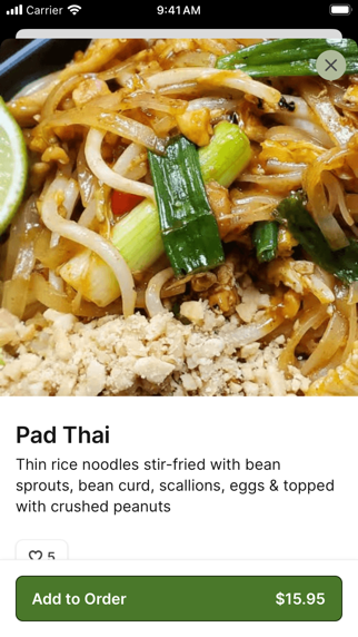 Manow Thai iPhone screenshot 3 - Food & Drink app