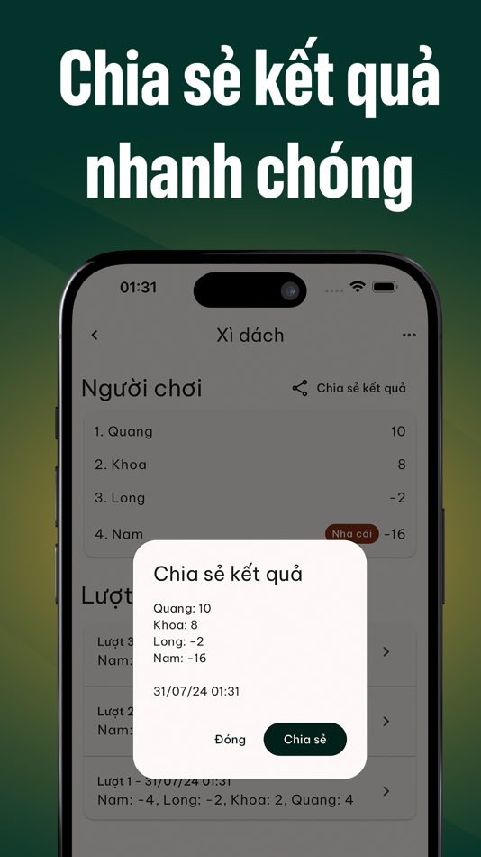 #2. Ghi điểm Xì Dách (iOS) 由: Toan Han Duc
