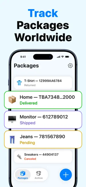 Package Tracker - TrackPack screenshot 1
