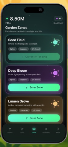 Luma Garden iPhone screenshot