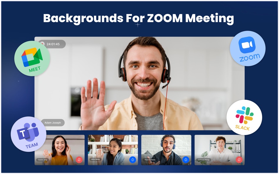 #1. AI Backgrounds for Meeting (macOS) 由: Waqas Zafar