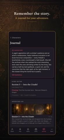 DnD 5e Character Sheet, Spells Screenshot 3 of 6
