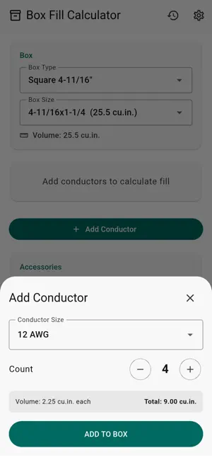 Box Fill Calc NEC screenshot 3