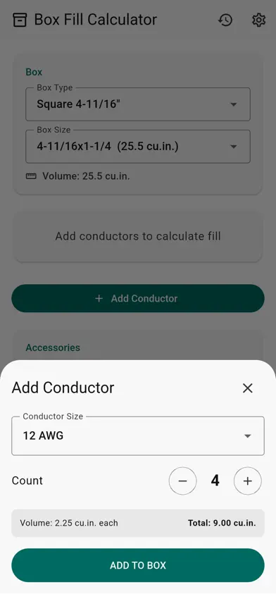 Box Fill Calc NEC screenshot 3
