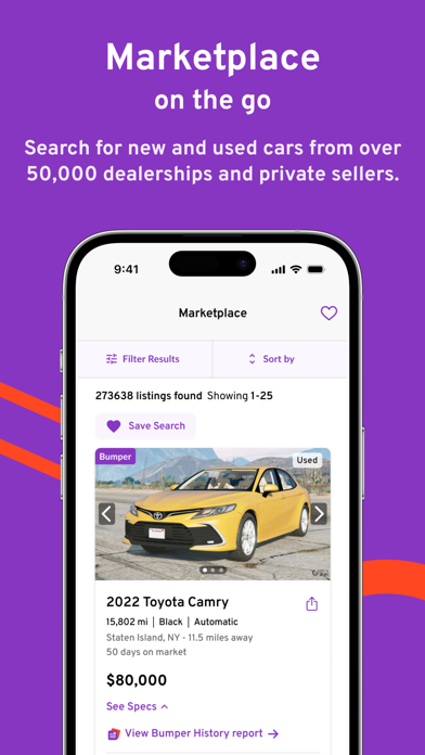 Bumper: Car Buying Vin Check Screenshot