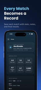 Volleyball Player Statistics screenshot