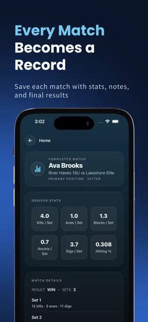 Volleyball Player Statistics screenshot 3