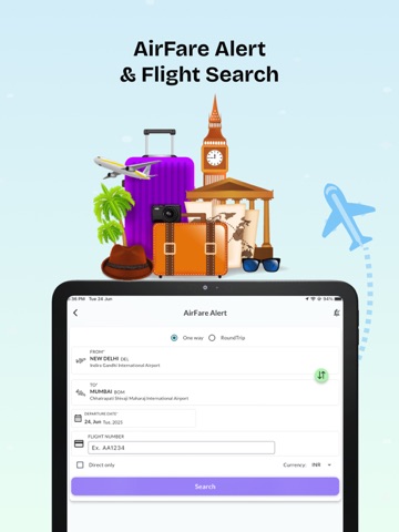 FlyFi App iPad screenshot