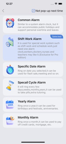 OK Alarm: Holiday & Shift Work iPhone screenshot