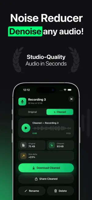 Noise Reducer & Denoise Audio screenshot 1