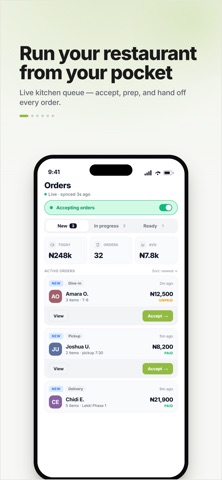 Dinesurf Vendor iPhone screenshot