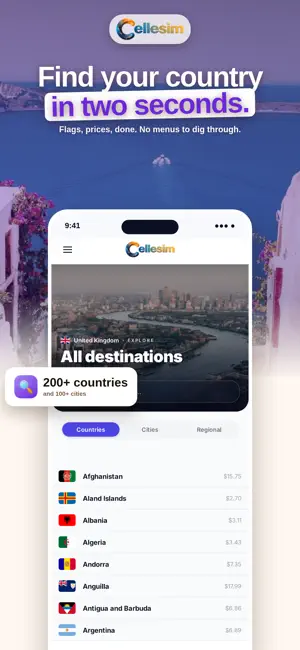 Cellesim: eSIM Internet screenshot 3