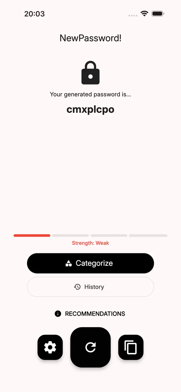 Screenshot #1 pour NewPassword!