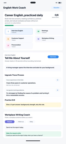 English Work Coach screenshot