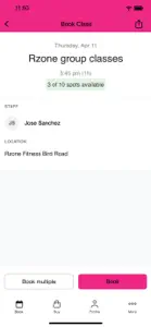 RZone Fitness screenshot #3 for iPhone