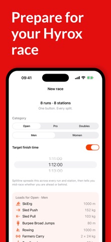 Splitline: Hyrox Race Timer screenshot 1