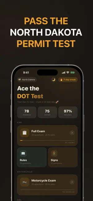 North Dakota DMV Test Prep Pro screenshot 1