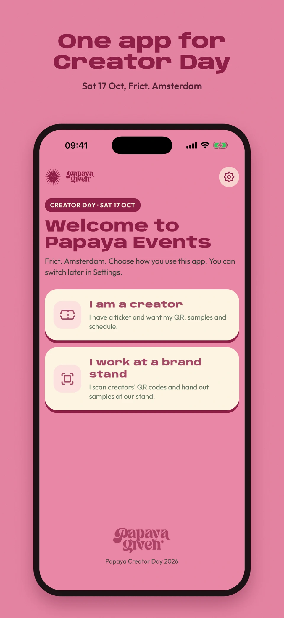 Papaya Events screenshot
