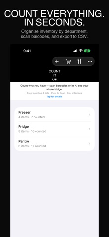 Count it up AI iPhone screenshot