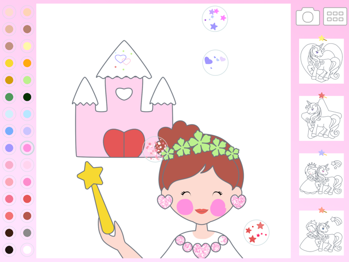 プリンセスドリームぬりえ