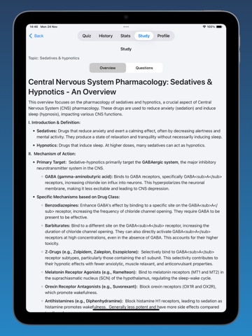 Pharmacology -Quiz iPad screenshot