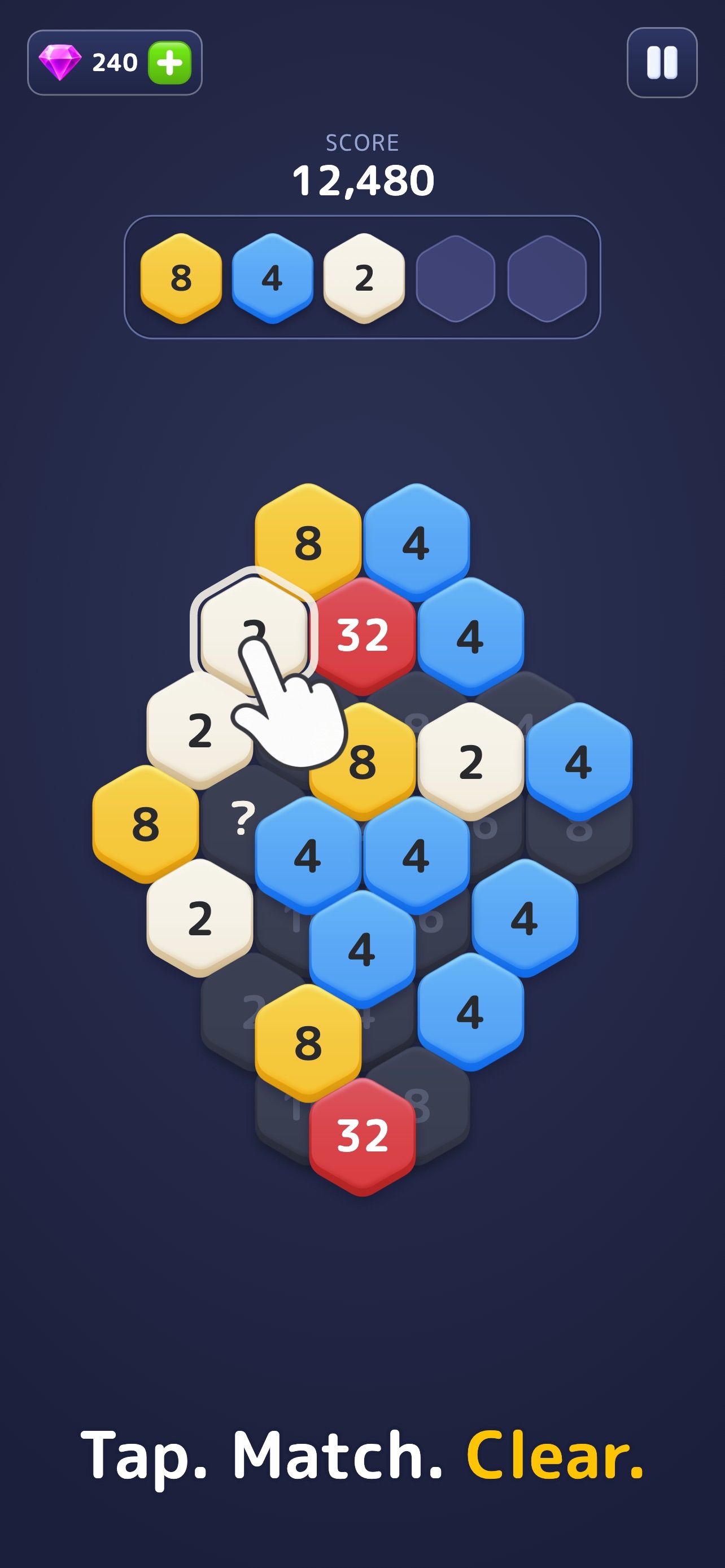 Screenshot 3 of Number Stack - Clear Hexa