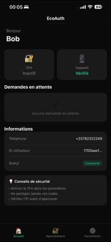 EcoAuth - Authentication app Screenshot 1 of 3