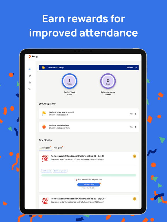 Rang Rewards iPad screenshot 1 - Education app