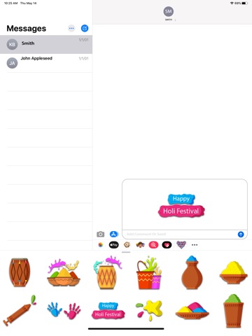 Holi Stickers - Dhuleti Emojis iPad screenshot