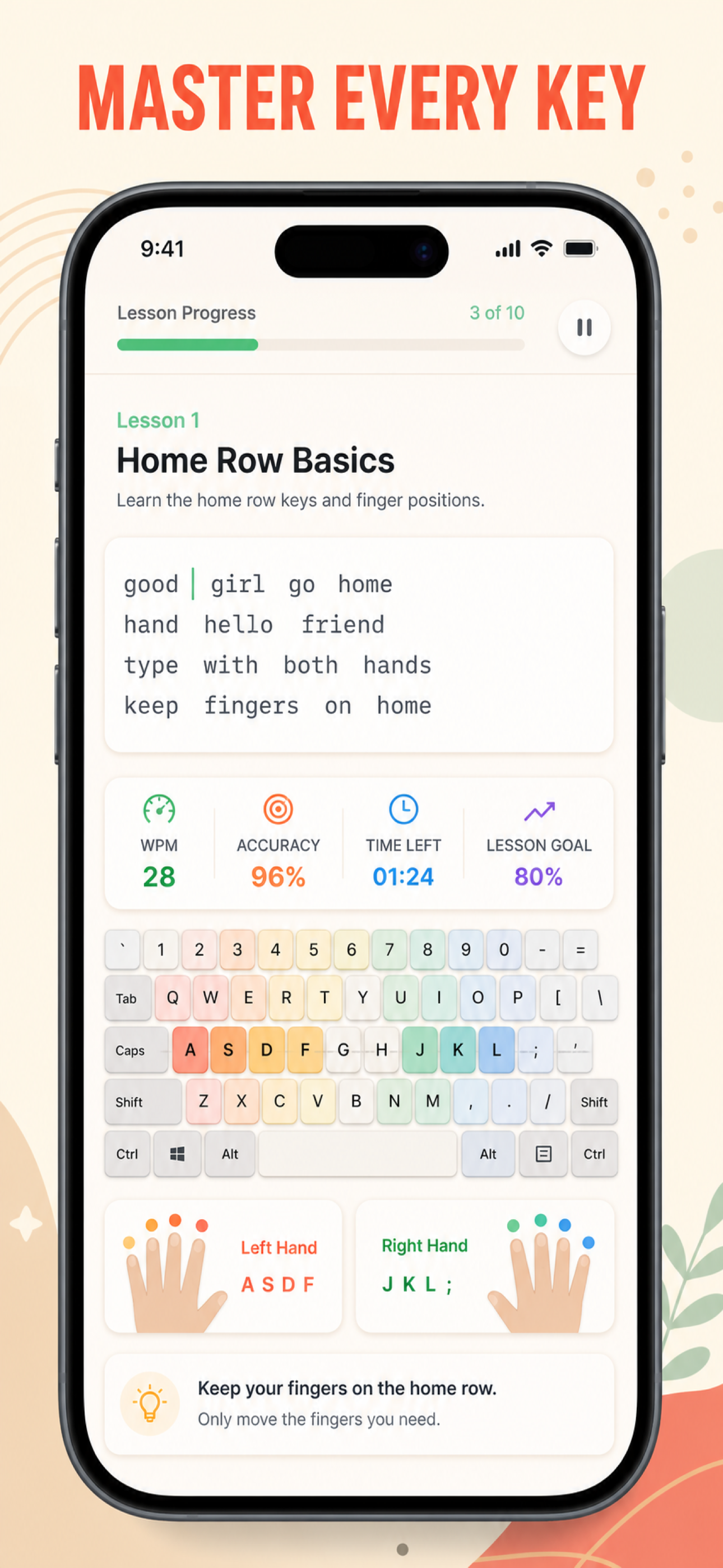 Learn to Type: Typing Tutor screenshot 4